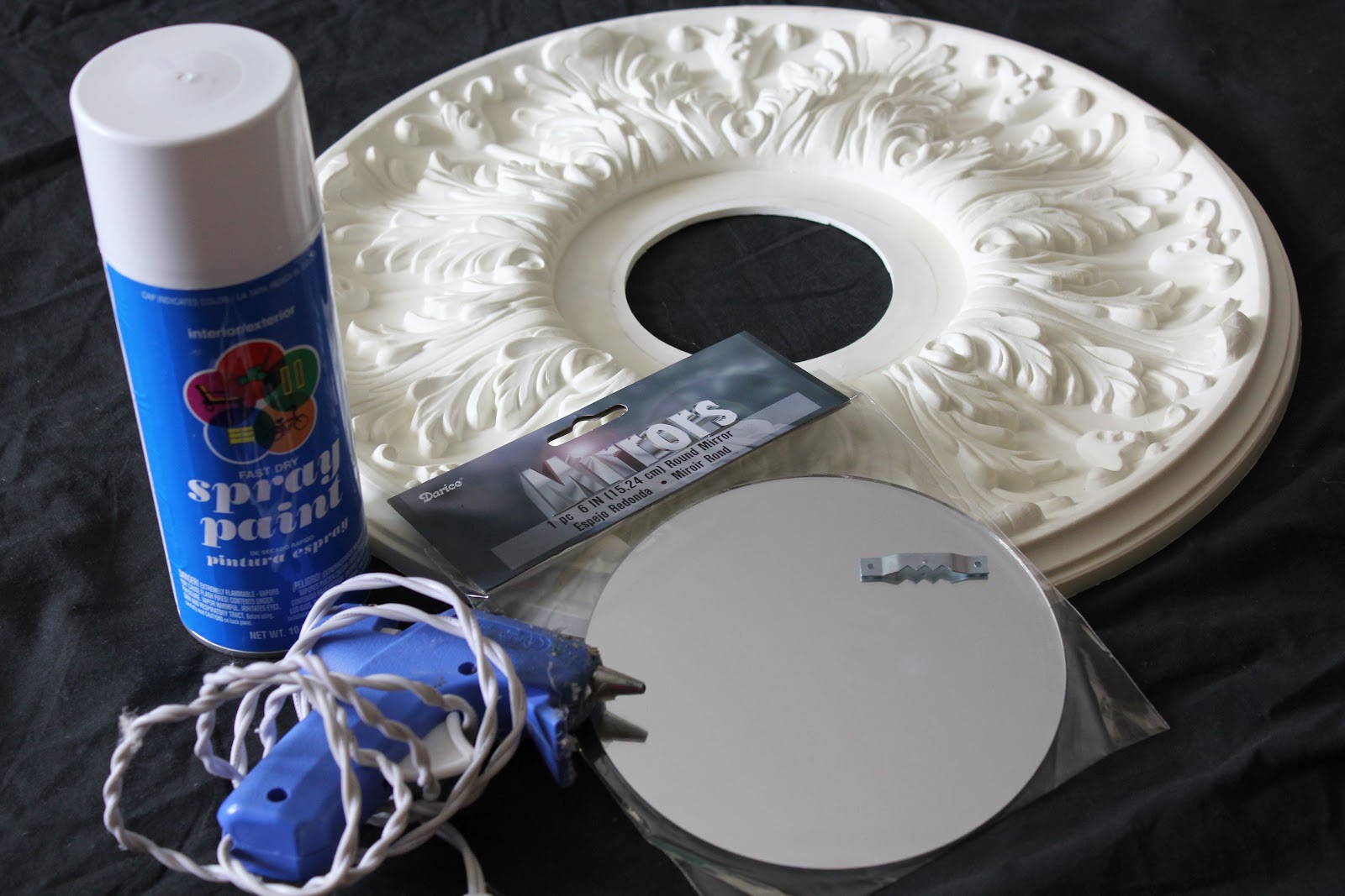 Fit, Crafty, Stylish and Happy Ceiling Medallion Mirror