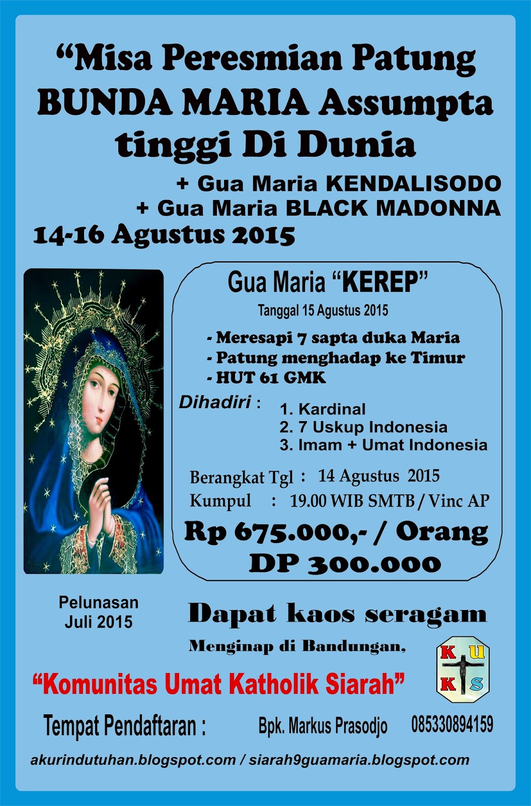 Aku Rindu Tuhan: JADWAL ZIARAH 2015 - 2016