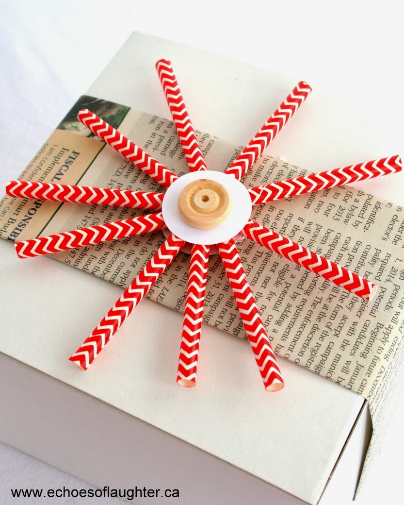 Paper Straw Snowflake Craft - I Heart Crafty Things