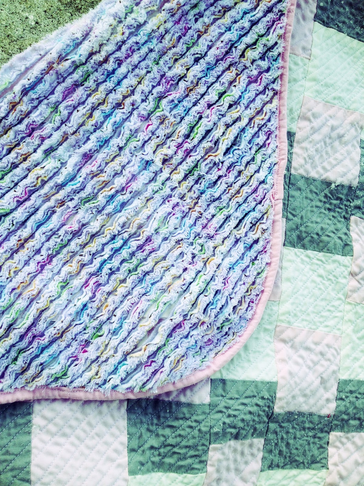 all this for them Patchwork Chenille Baby Quilt