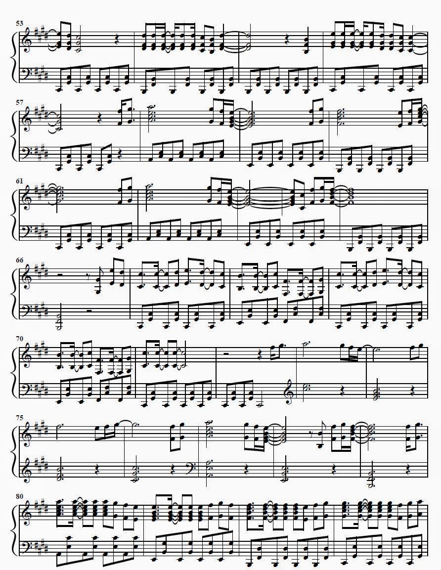 Partituras ineditas para piano Castle of Glass Linkin Park