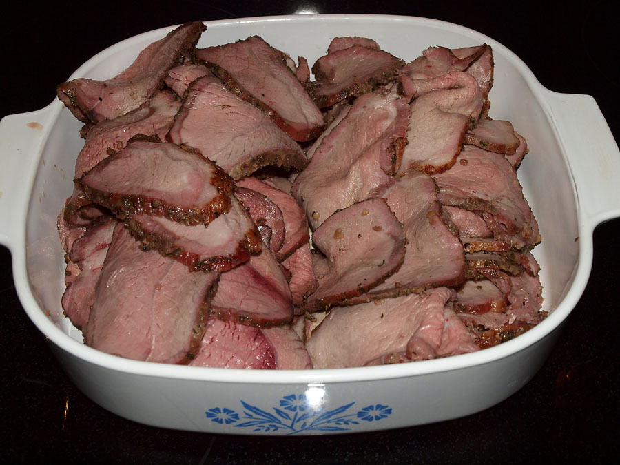 Pellet Smoker Cooking Two Beef Roasts