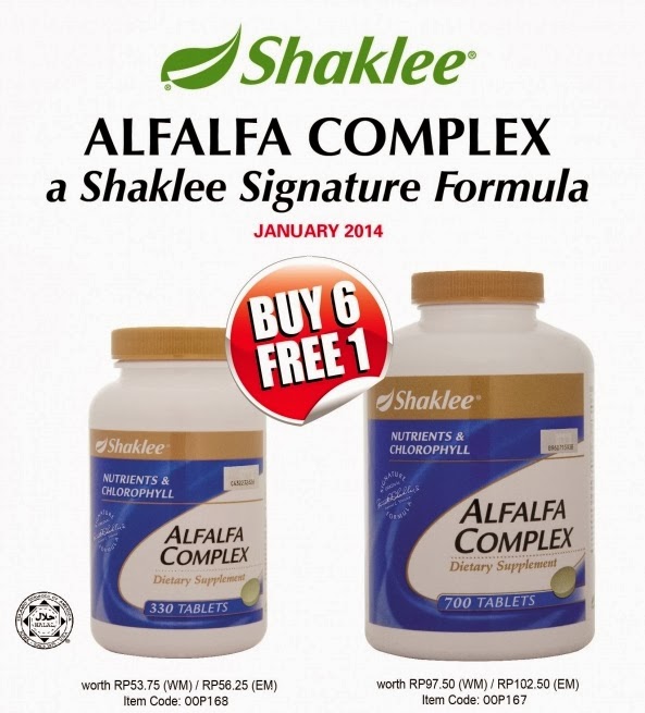 My So Called Life Jan 2014 Buy 6 Free 1 Shaklee Alfalfa Complex