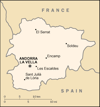 Andorra Mapa del País