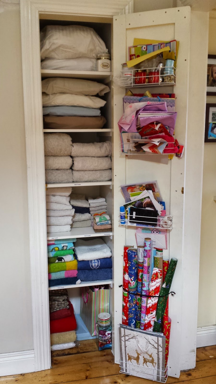This Little Yellow House. Declutter time Linen closet