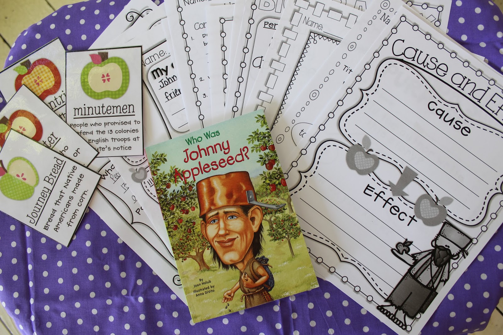 Life in First Grade Johnny Appleseed Guided Reading Activites