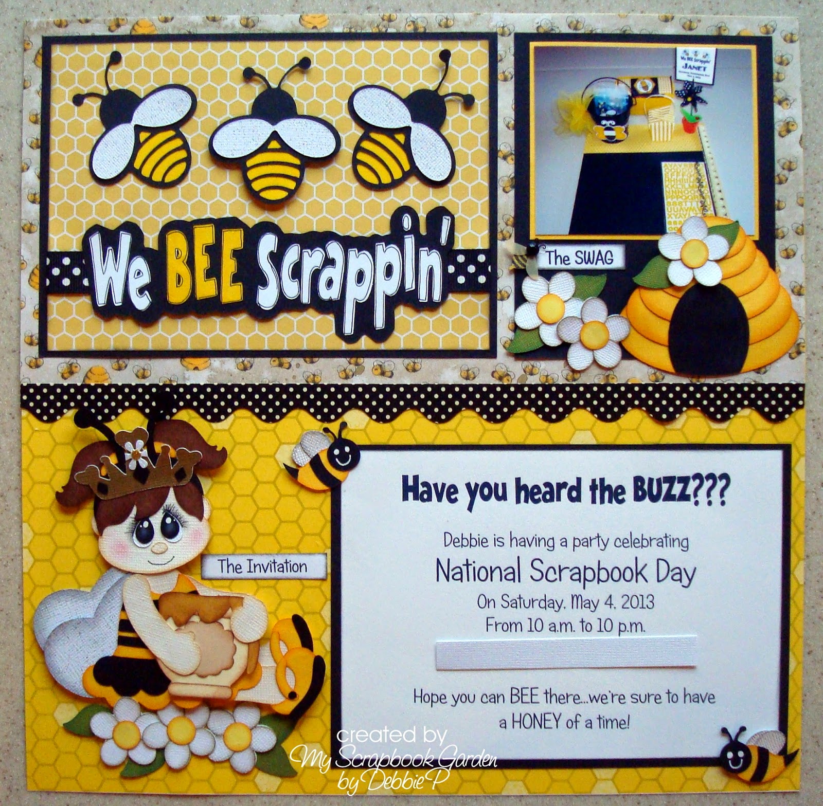 My Scrapbook Garden We BEE Scrappin' Layout