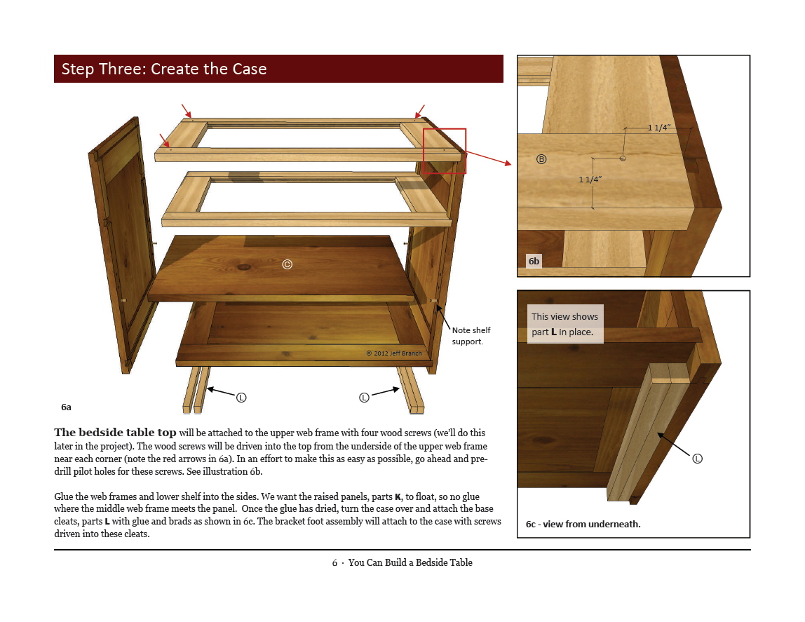 free woodworking plans bedside table