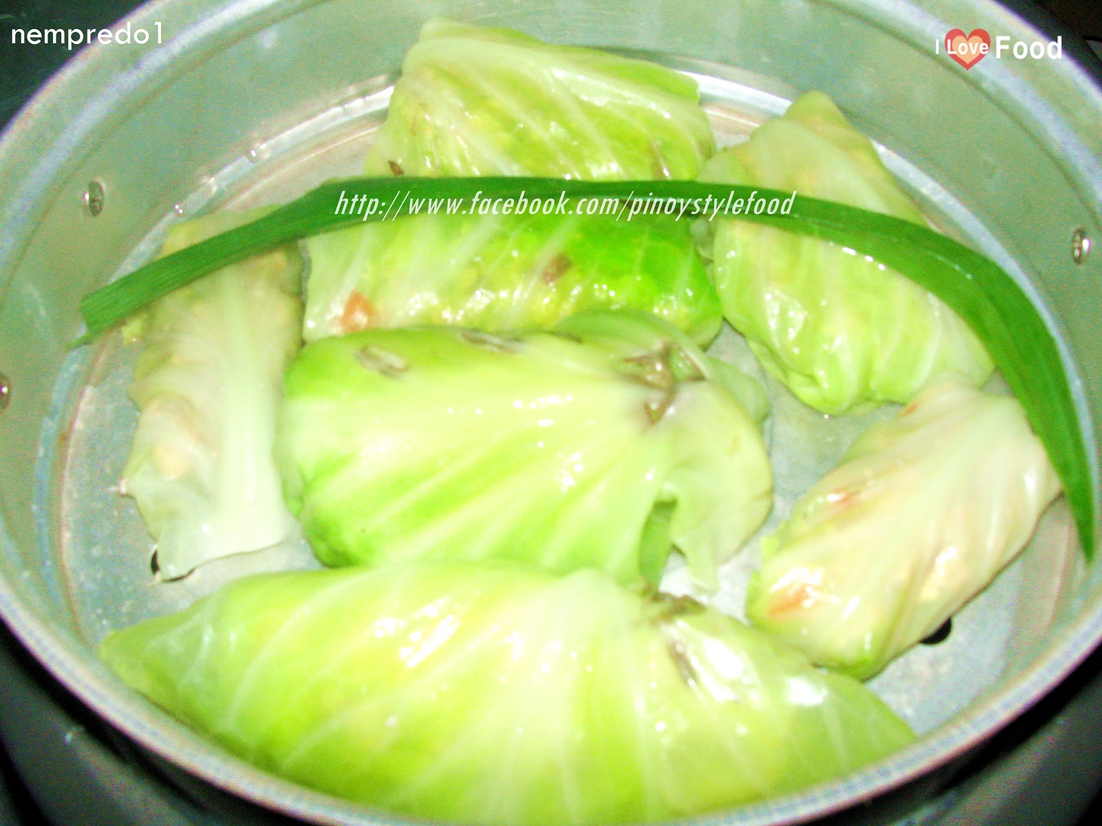 Pagkaing Pinoy Ground pork wrap in cabbage leaves