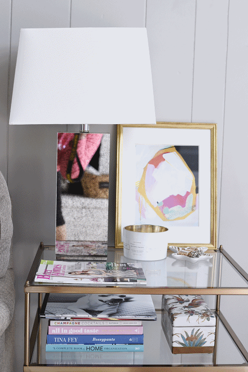 DIY Black Painted Lampshade with Gold Liner Monica Wants It