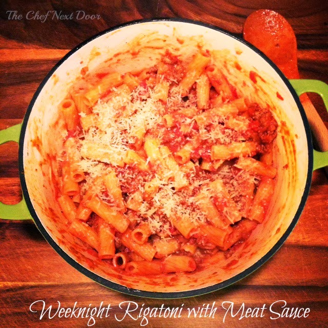 Weeknight Rigatoni with Meat Sauce
