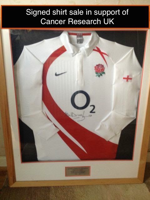 Cancer Research UK Donate Signed Shirt Lawrence Dallaglio