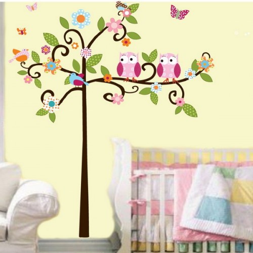 Decoración de interiores: Decoración del Cuarto de niños con aves