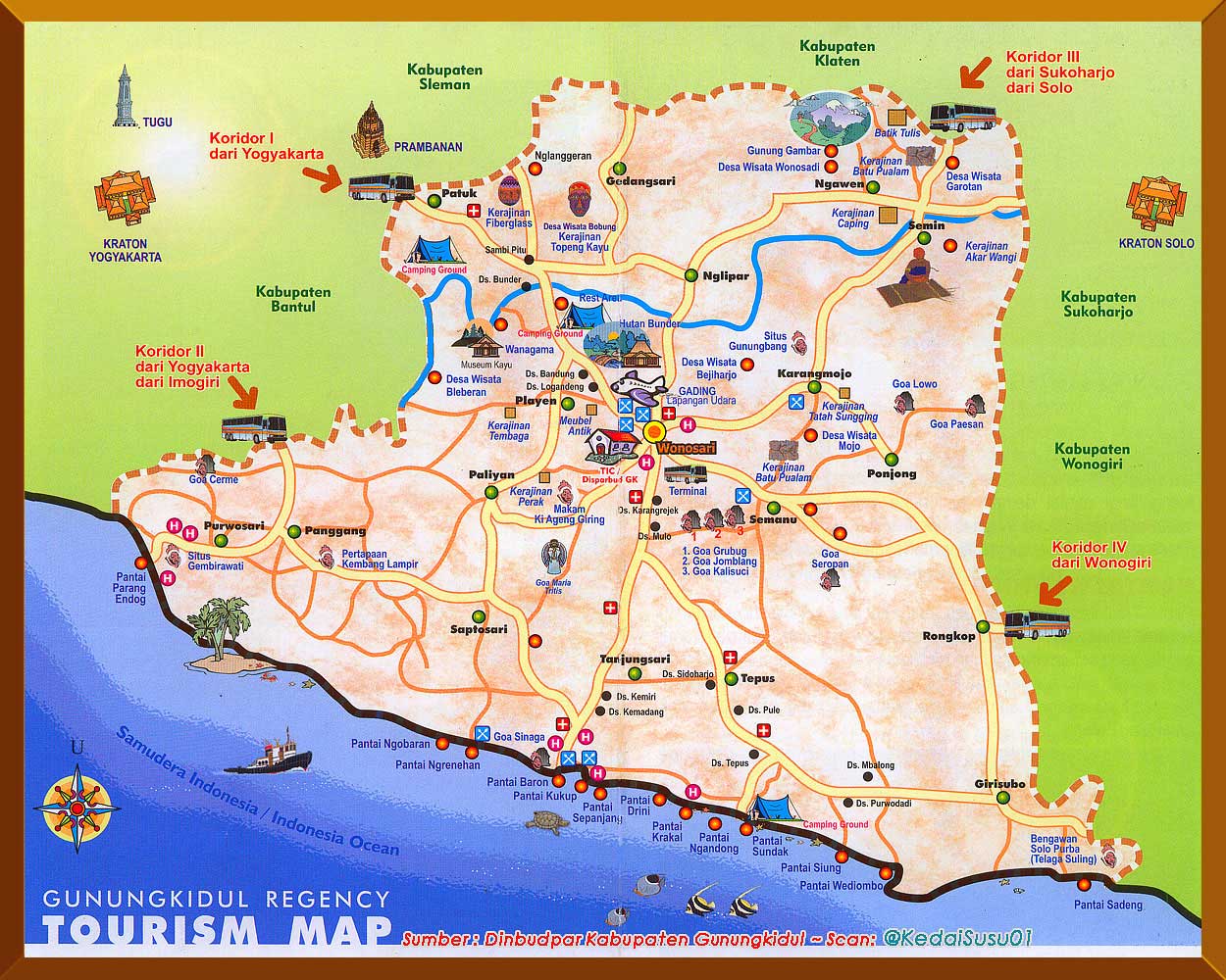 Peta Lokasi Objek Wisata Pantai Lasiana
