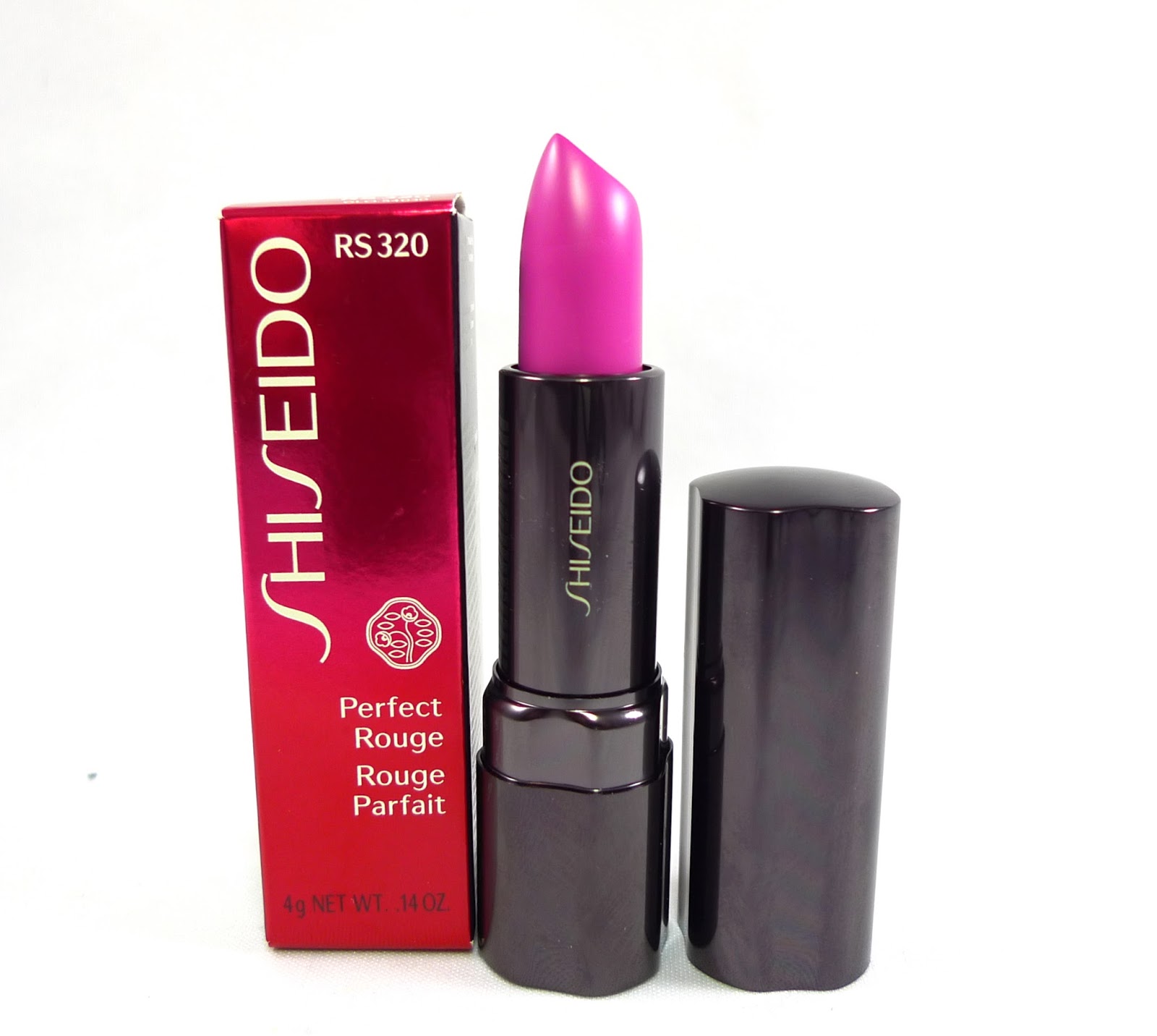 Review Shiseido Perfect Rouge Lipstick in RS 320 (Bright Fuchsia