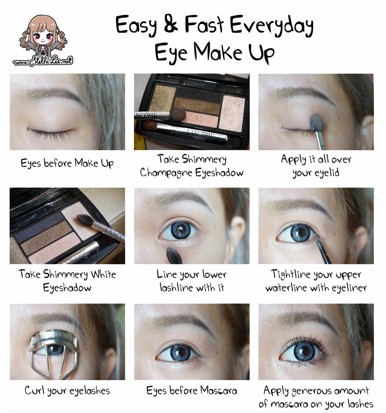 Super Easy & Fast Everyday Eye Make Up Tutorial Stella Lee