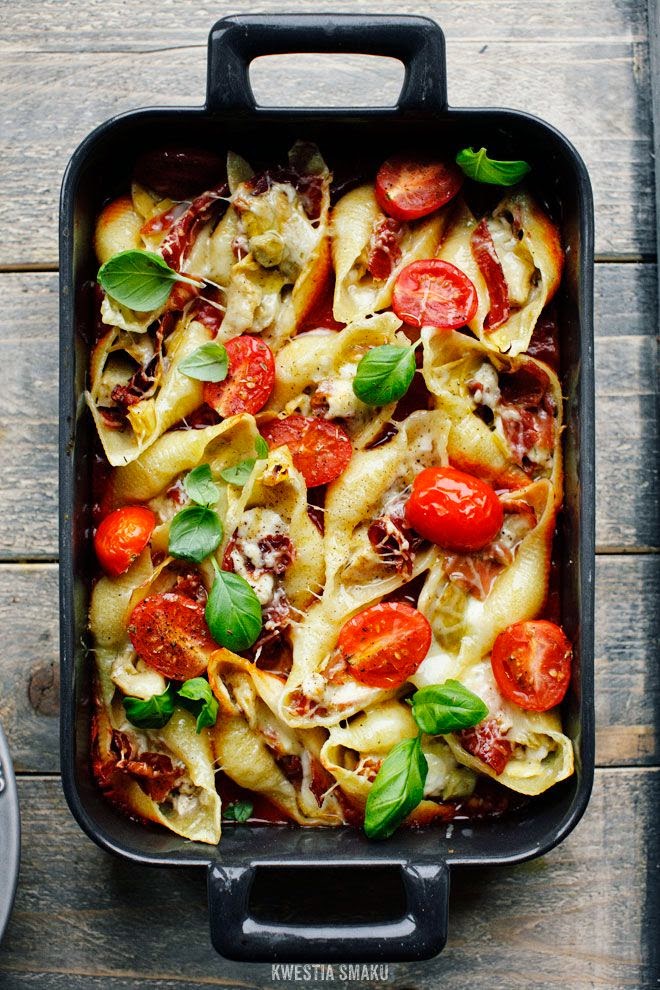 My Favorite Recipes Artichoke, Prosciutto and Gruyere Baked Pasta Shells