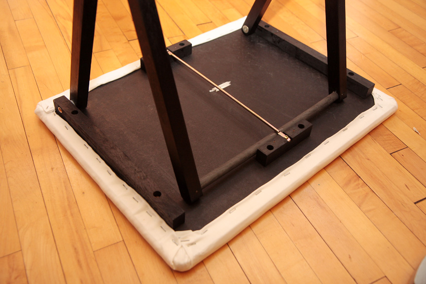 How to make a portable ironing board from a TV tray table a Little Crispy