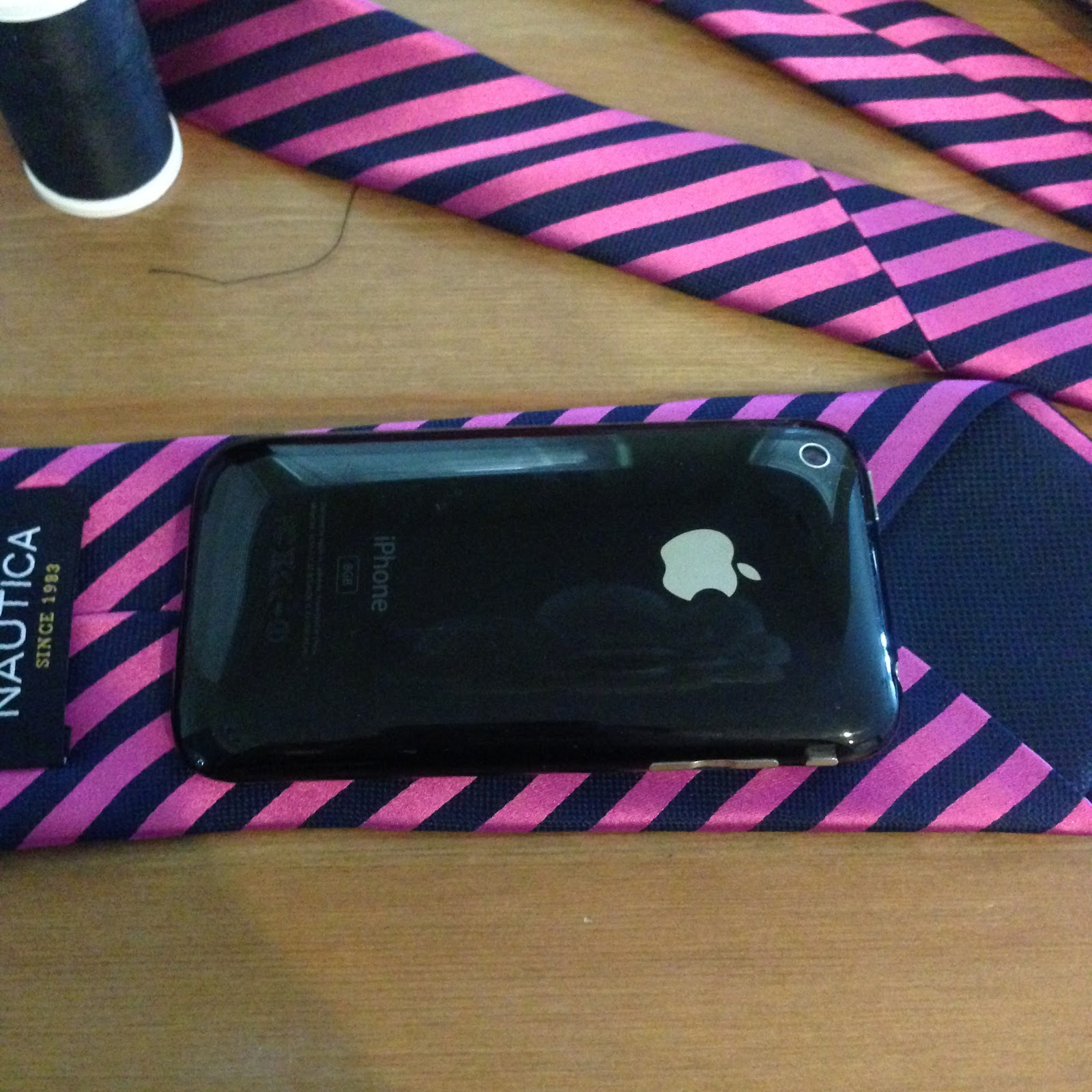 DIY No Sew Upcycled Tie Phone Case Outnumbered 3 to 1