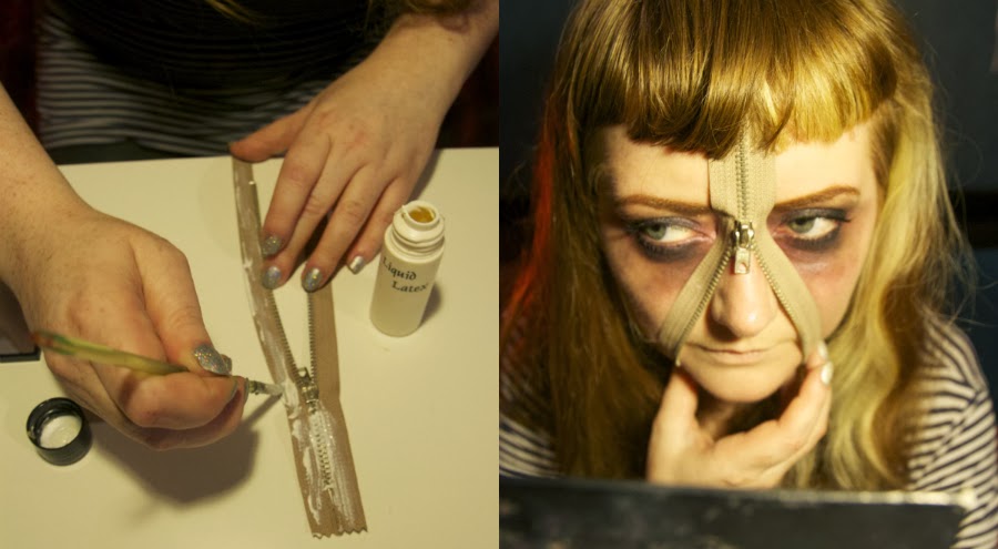 Ever So Juliet Edinburgh lifestyle blog HALLOWEEN HOW TO ZIP FACE