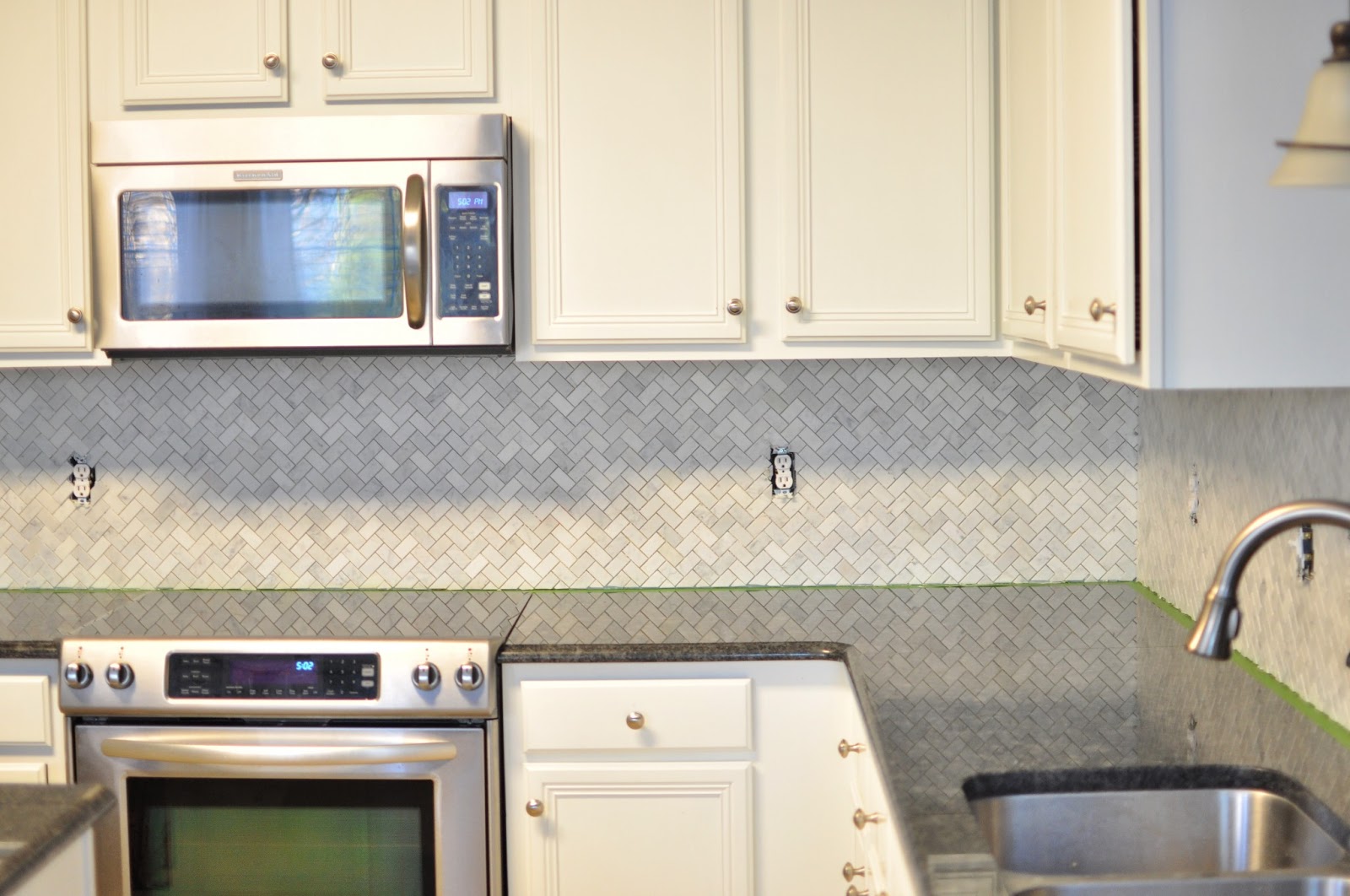 Not So Newlywed Mcgees Tiling Our Backsplash Part 1