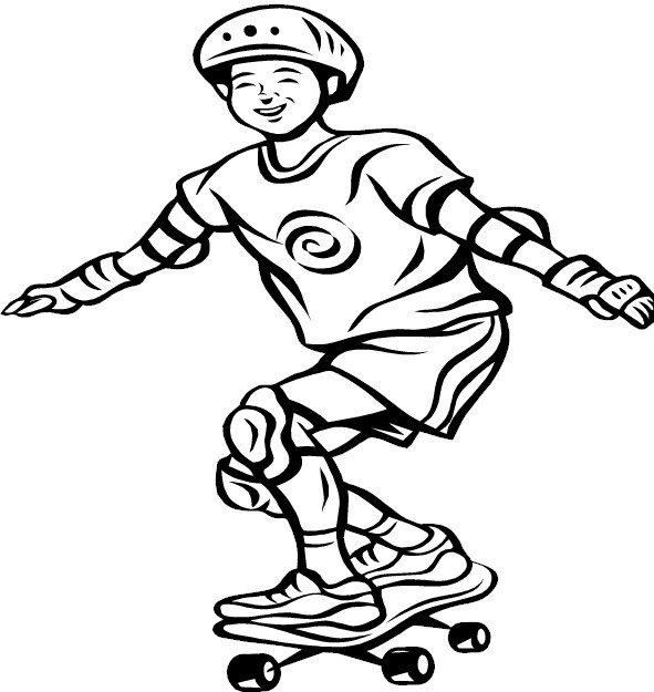 Coloring Pages for Kids: Skateboard Coloring Pages