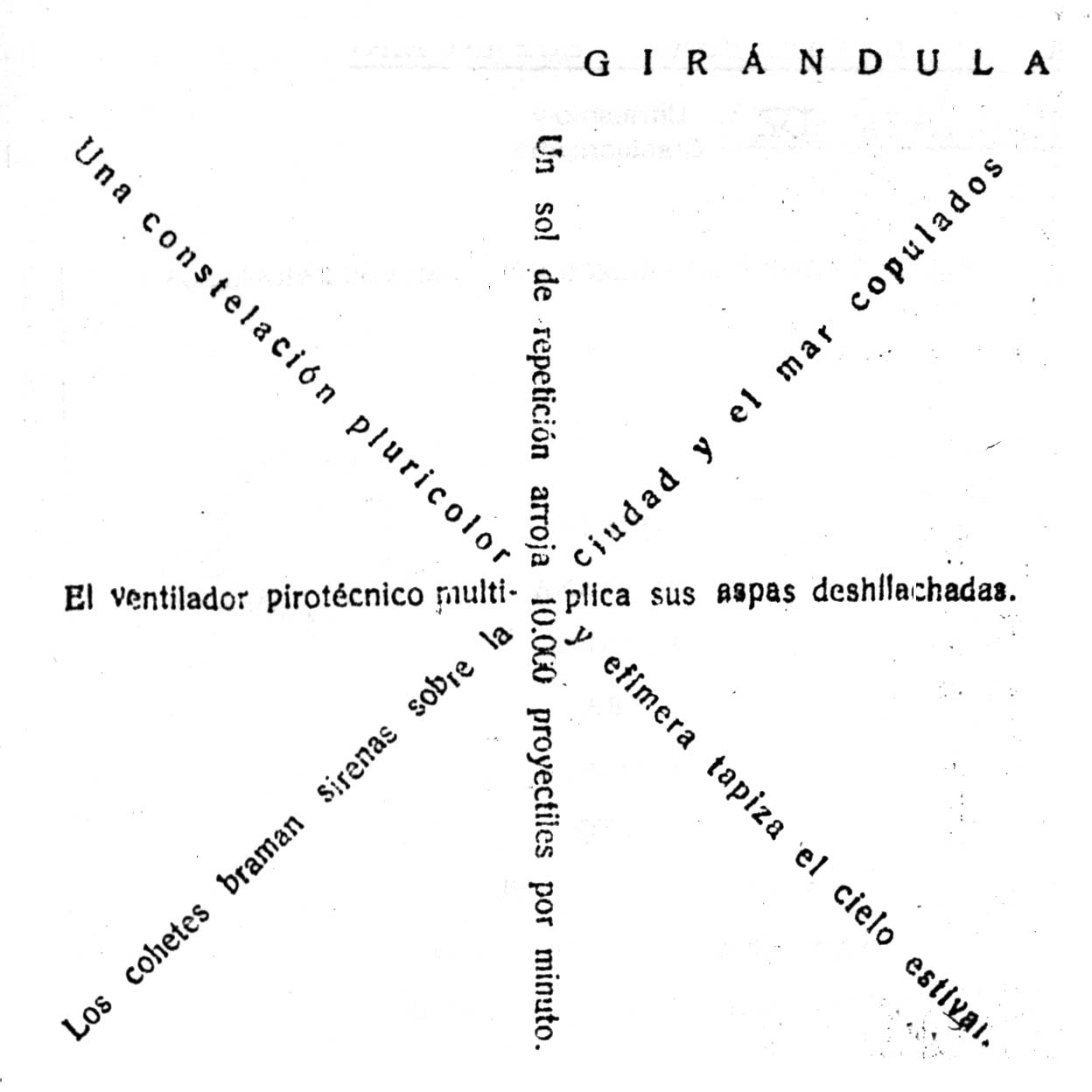 Caligramas de Huidobro Caligrama de Huidobro 