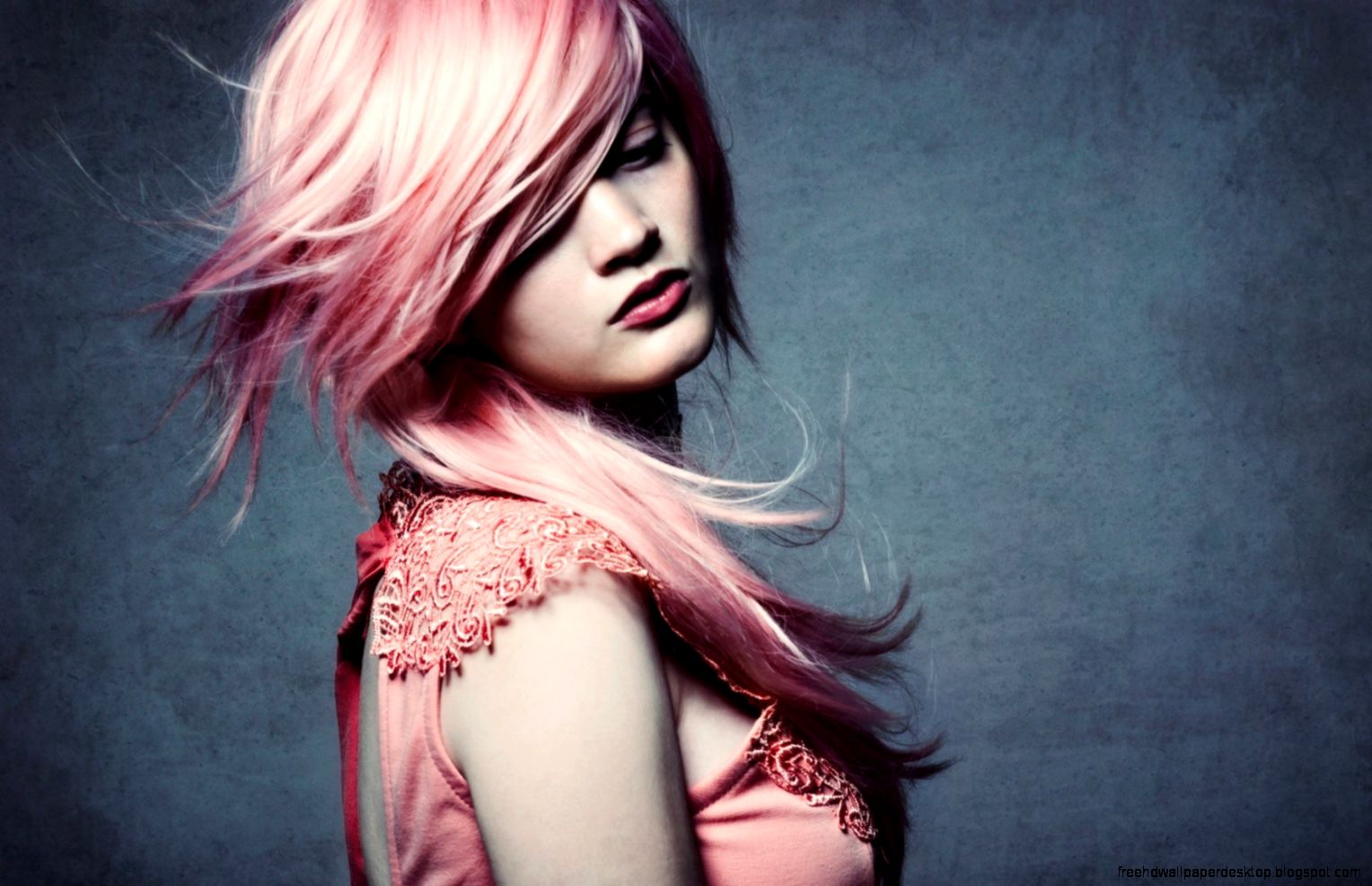 Beautiful Pink Hair Dress Fashion Girl Style Blue HD Beautiful Pink Hair Dress Fashion Girl Style Blue HD