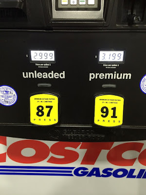 Costco gas for Mar. 23, 2015 at Redwood City, CA