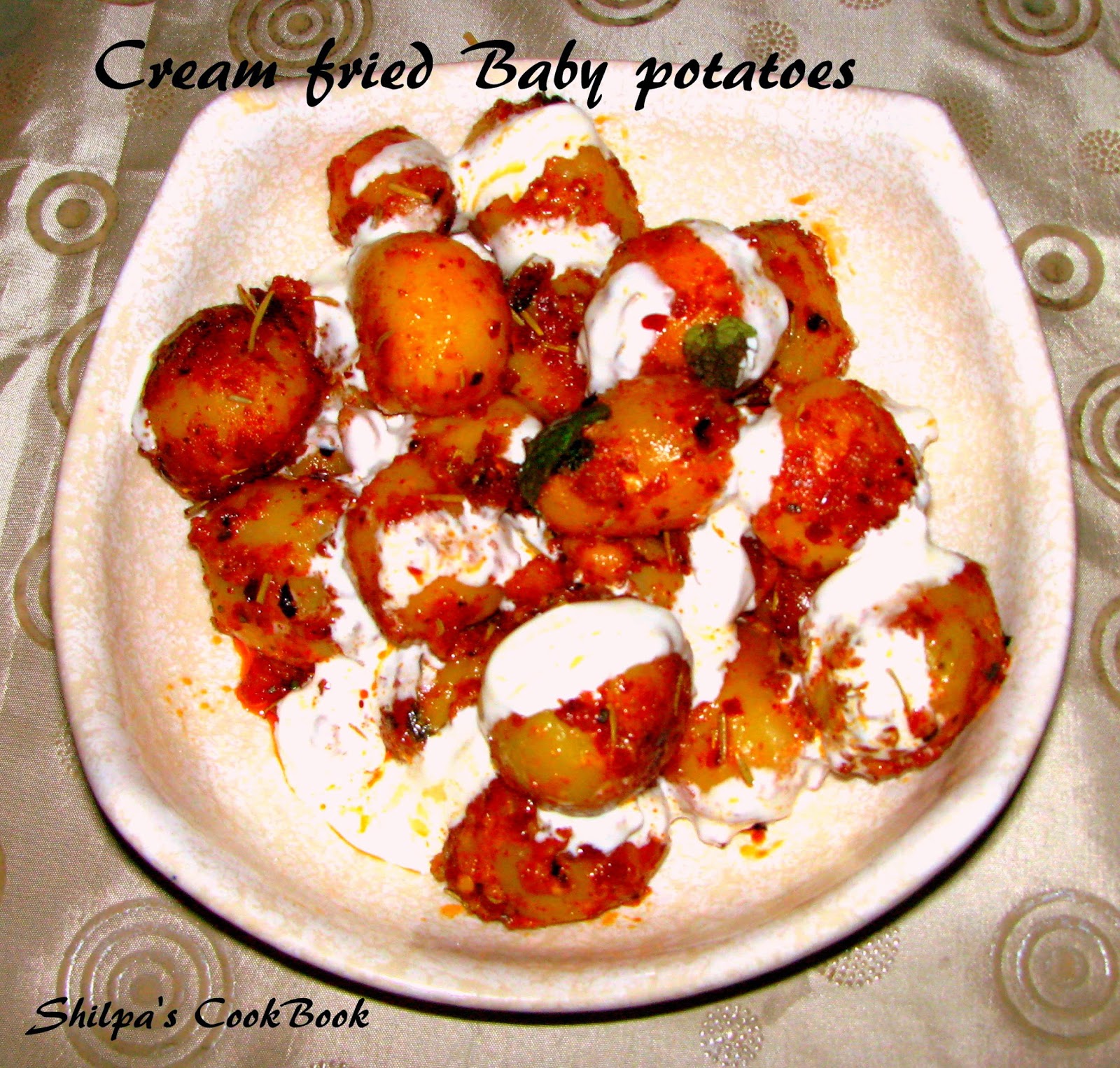Cook Book Cream fried baby potatoes
