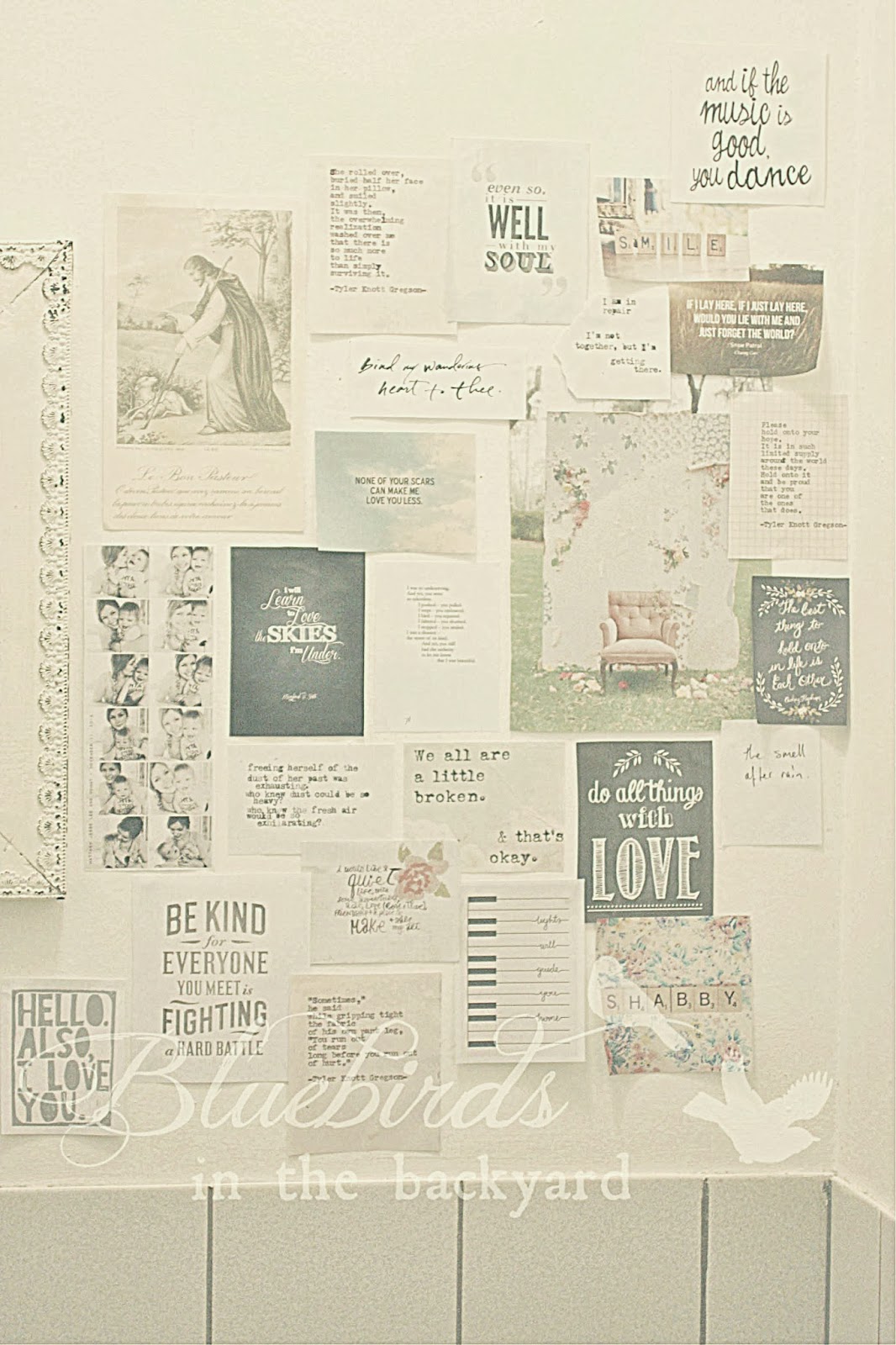 Bluebirds in the backyard: Pinterest Quotes on the Wall