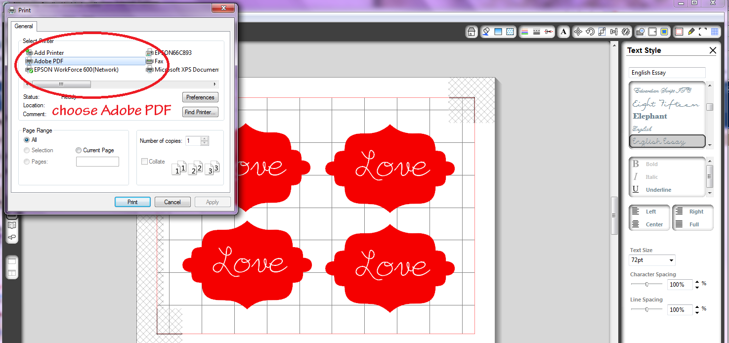 That Village House Saving your Silhouette SD designs to PDF