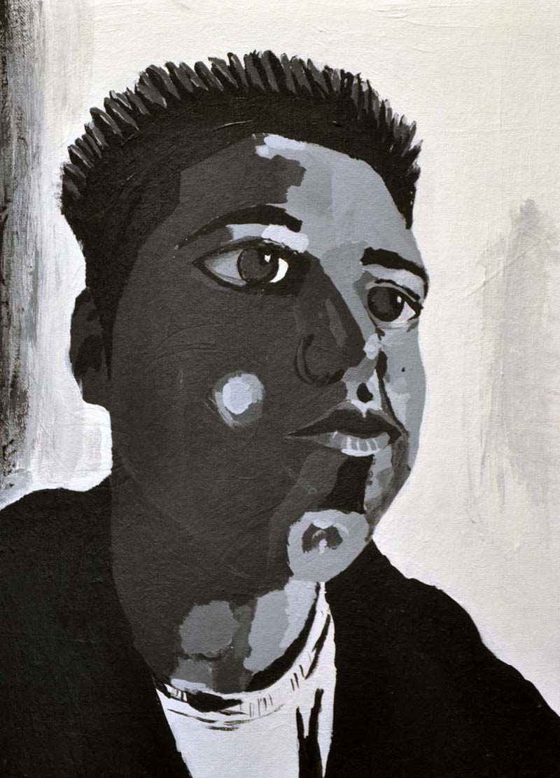 Student Art Achromatic Portraits