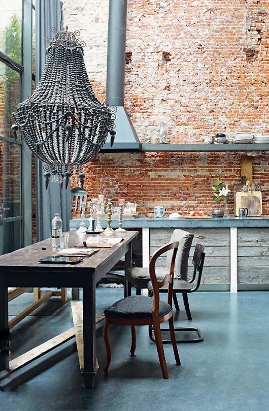 Rustic Beauty Of A Brick Wall Kitchen