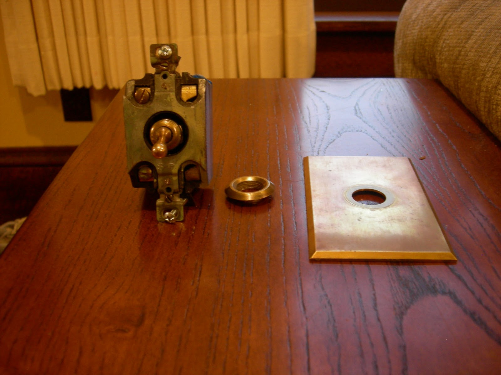 House of 42 Doors Vintage Hubbell Brass Light Switches