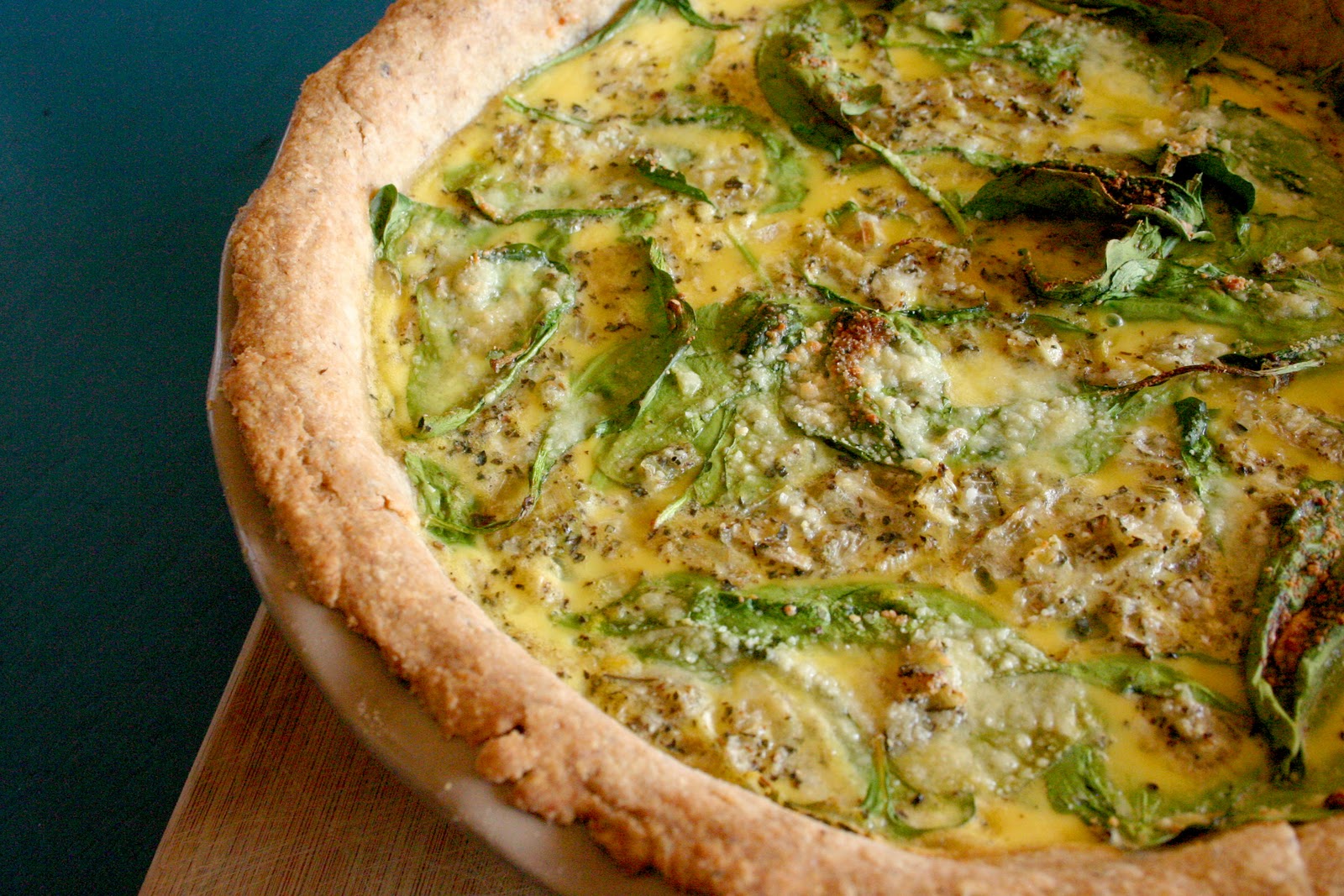 Sweet Lavender Bake Shoppe recipe ham + spinach quiche with whole