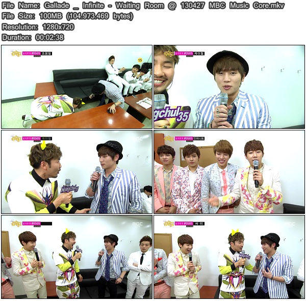 Gallade S New Blog Perf Infinite Waiting Room Man In Love Ending 130427 Mbc Music Core Goodbye Stage