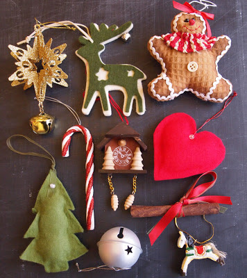 Christmas decorations for photographing the card project