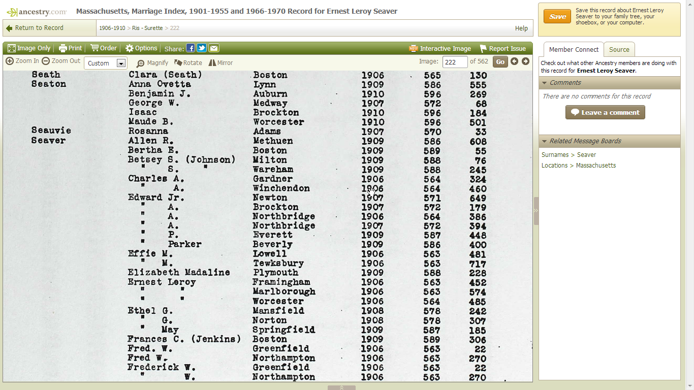 GeneaMusings 20th Century Massachusetts Vital Record Indexes New on