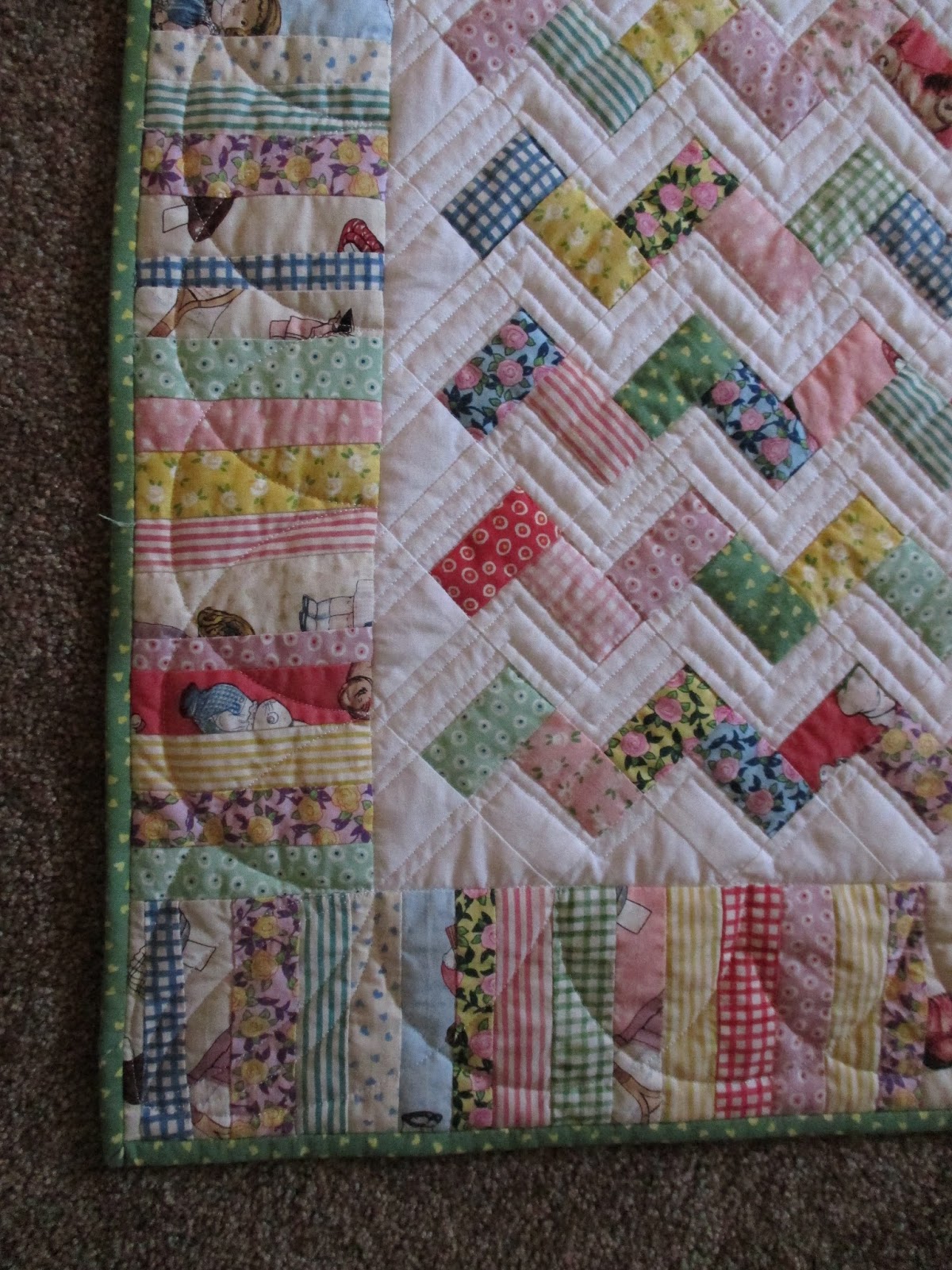 Colleen's Quilting Journey Zig Zag Baby Quilt