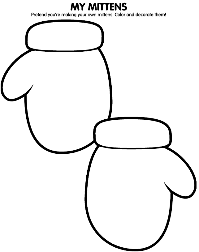Christmas Gloves Coloring Pages