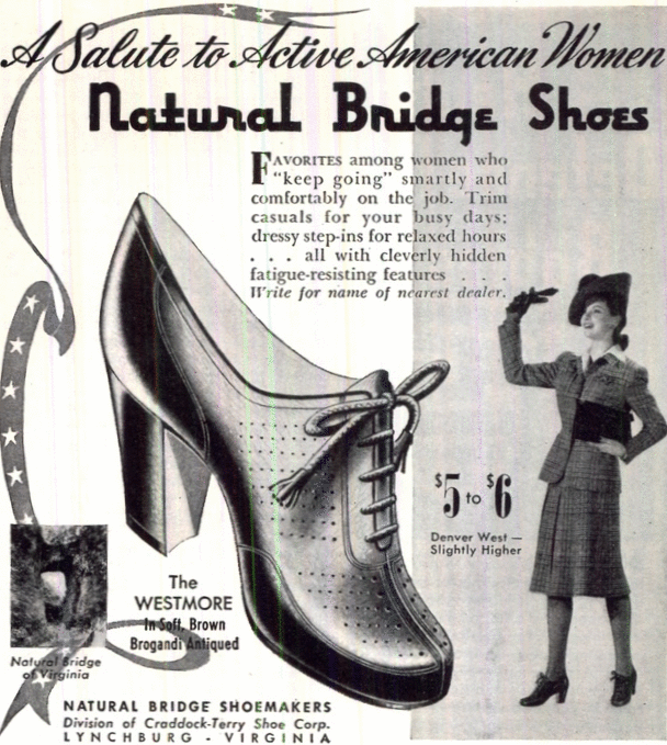 Vintage 1940s shoes ad Vintage 1940s shoes ad