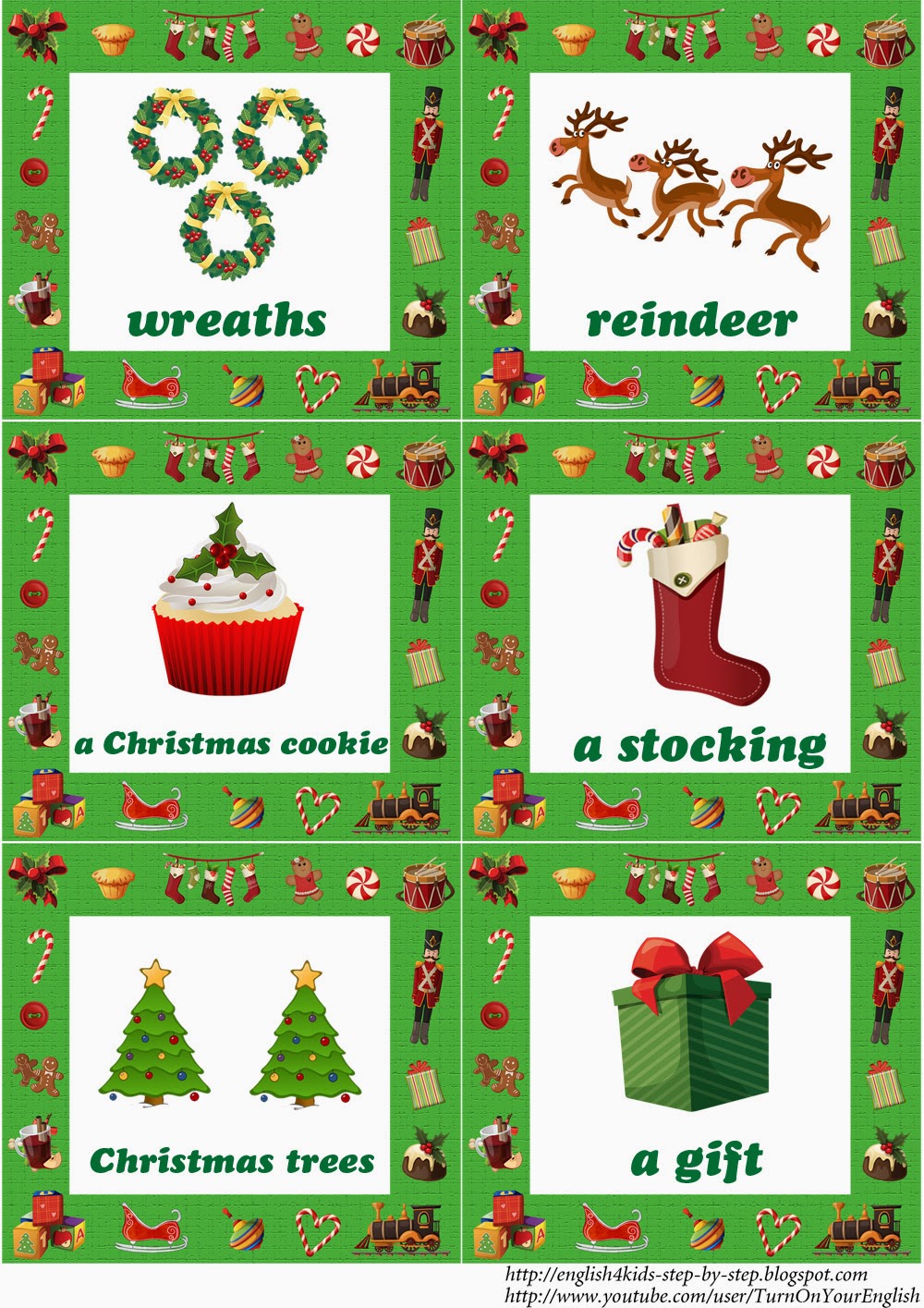 Christmas Fun Song for Kids (+ Flashcards)