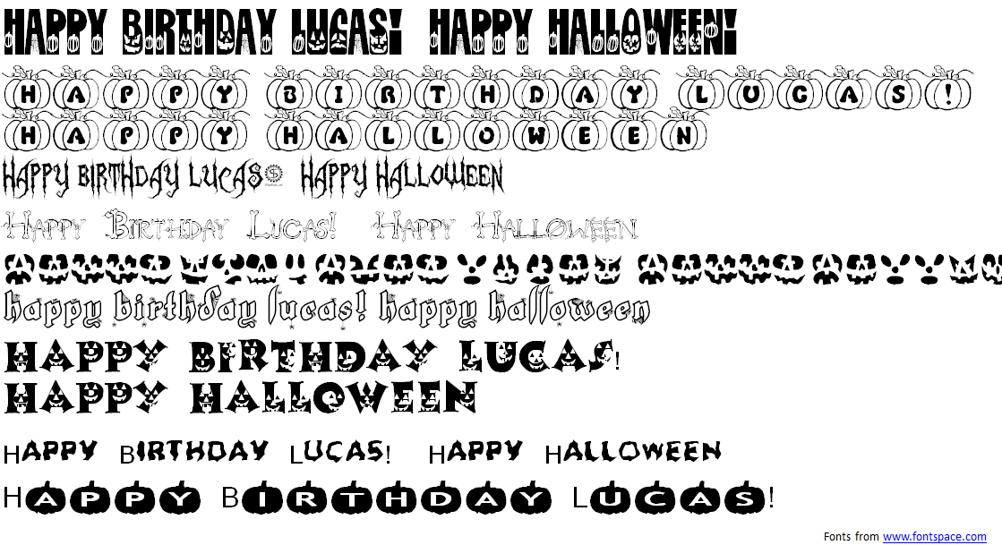 Free printable birthday fonts