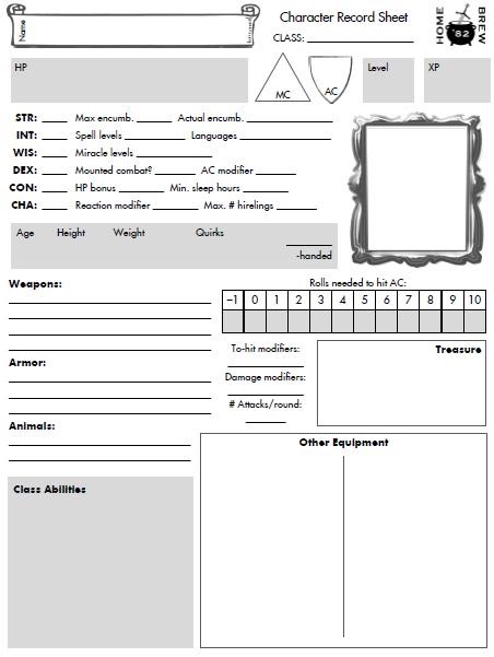 Homebrew 5e Character Sheet