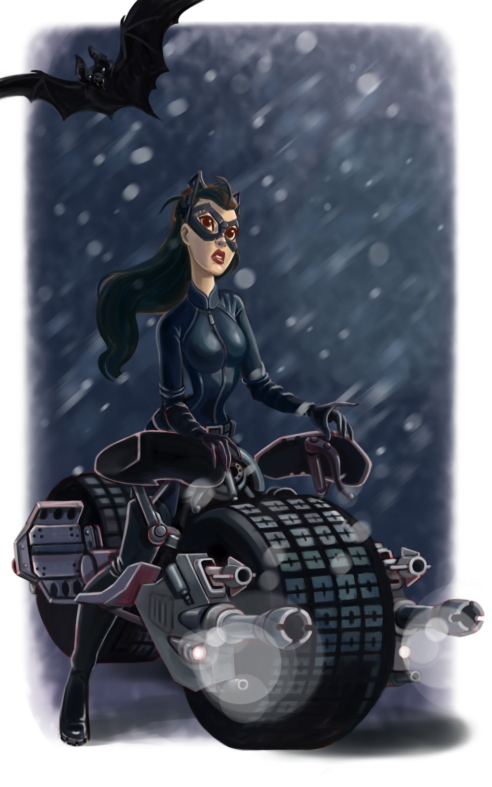 Catwoman: Dark Knight Rises Pin-up by Scotland Barnes | Pin-up Art