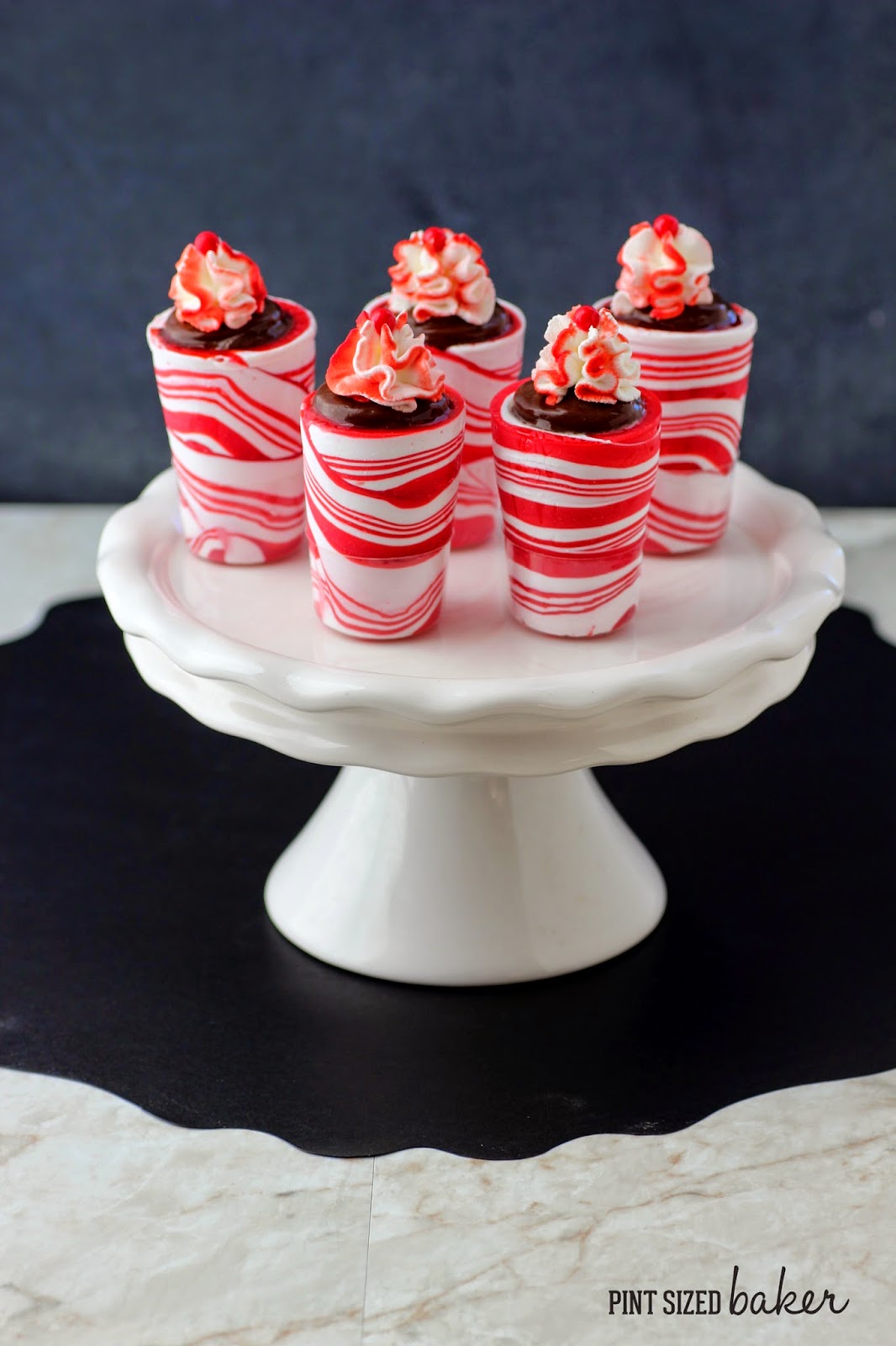 These Chocolate Pudding Shooters taste so yummy! I love the way the peppermint shooters taste with chocolate pudding! They are fun to serve at a party.
