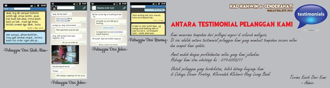 TESTIMONIAL PELANGGAN KAMI