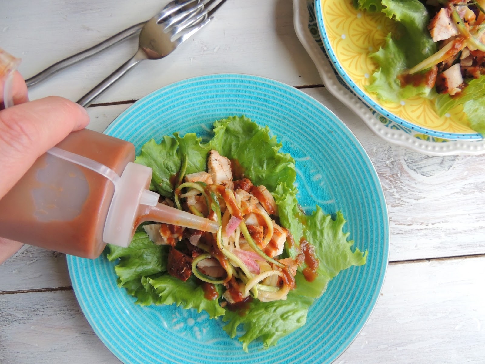 Leave a Happy Plate Turkey Tacos with a Zucchini Rhubarb Slaw