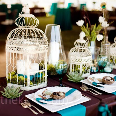 The Wedding Look The Less WEDDING CENTERPIECES BIRDCAGES